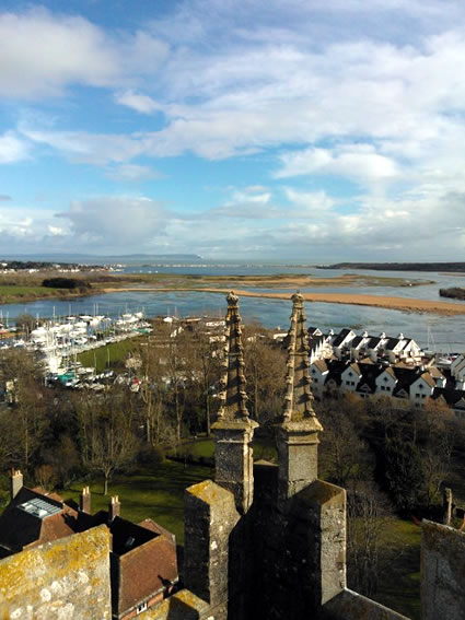 View from the top of the Grade I Listed Christchurch Priory